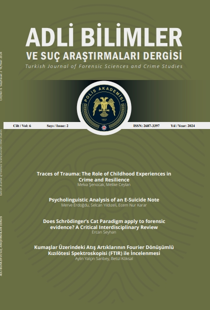 ADLİ BİLİMLER VE SUÇ ARAŞTIRMALARI DERGİSİ